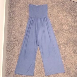 Size S. Wide leg periwinkle blue jumpsuit